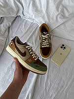 Женские кроссовки Air Jordan 1 Retro Low Zion Williamson Voodoo Brown Beige Green DZ7292-200 36