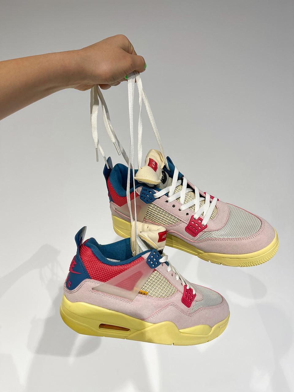 Жіночі кросівки Джордан Jordan 4 Pink Beige Blue Red ALL05687, фото 1