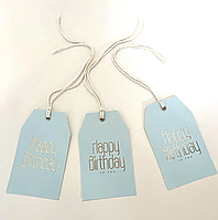Набір бірок "Happy Birthday to you" блакитні, 10 шт