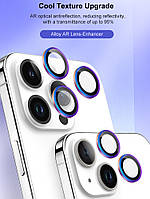 Защитное стекло для камеры iPhone 15/15 Plus VOKAMO Alloy AR Lens-Enhancer Colorful (NVK010874)