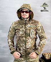 Куртка Softshell Waterproof мембрана, піксель ЗСУ ММ-14| Щільність 280 гр/м, фото 3