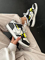 Женские кроссовки Nike Dunk Low Scrap Wolf Grey Black Light Lemon Twist DC9723-001