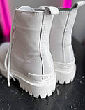 Жіночі черевики Balenciaga Strike Lace-Up Boot White (с мехом) 590974 WA967 9011, фото 3
