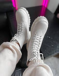 Жіночі черевики Balenciaga Strike Lace-Up Boot White (с мехом) 590974 WA967 9011, фото 7