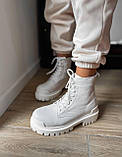 Жіночі черевики Balenciaga Strike Lace-Up Boot White (с мехом) 590974 WA967 9011, фото 8