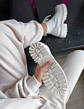 Жіночі черевики Balenciaga Strike Lace-Up Boot White (с мехом) 590974 WA967 9011, фото 9