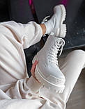 Жіночі черевики Balenciaga Strike Lace-Up Boot White (с мехом) 590974 WA967 9011, фото 10