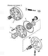 Помпа КПП CA0135190 для Komatsu WB93R-2