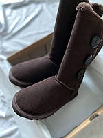 Женские угги UGG Bailey Button Triplet II Brown Umber ALL07527