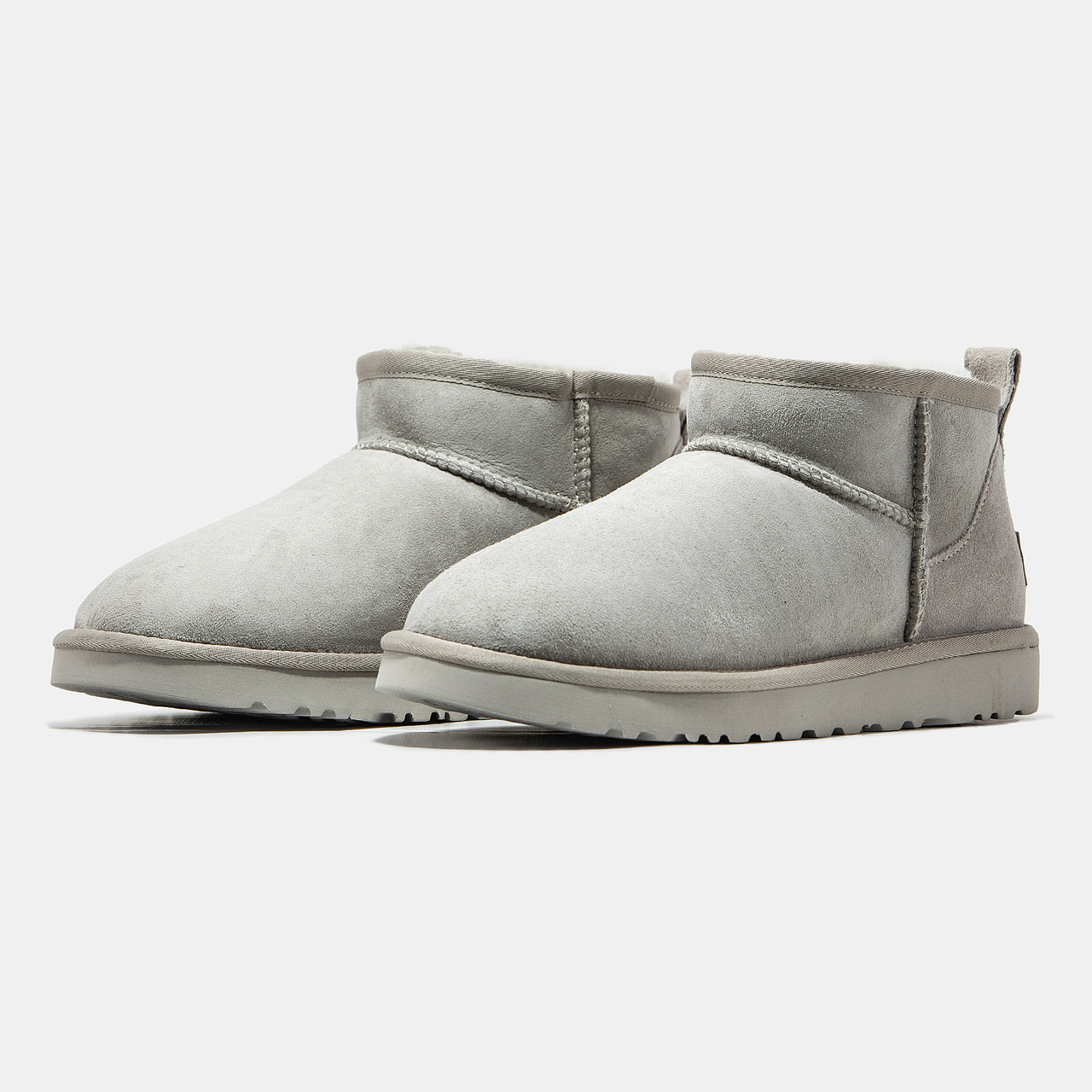 Жіночі угги UGG Ultra Mini Milk Light Grey (c мехом) ALL10010 36 Уггі, Хутряна, Плоска підошва, Замша, Овчина, Піна, Так, 32,, фото 1