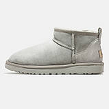 Жіночі угги UGG Ultra Mini Milk Light Grey (c мехом) ALL10010, фото 5