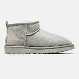 Жіночі угги UGG Ultra Mini Milk Light Grey (c мехом) ALL10010, фото 6