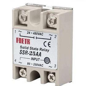Однофазне твердотільне реле SSR-25AA  AC-AC керується змінним струмом
