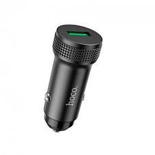 Автомобільний зарядний пристрій Hoco Z49A Level USB QC3.0 Black, фото 4