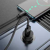 Автомобільний зарядний пристрій Hoco Z49A Level USB QC3.0 Black, фото 6