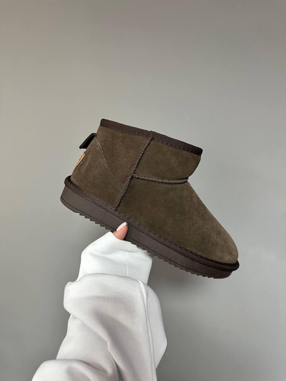 Жіночі угги UGG Ultra Mini Dark Chocolate Suede Brown ALL13703