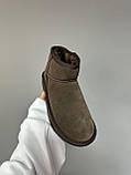 Жіночі угги UGG Ultra Mini Dark Chocolate Suede Brown ALL13703, фото 3