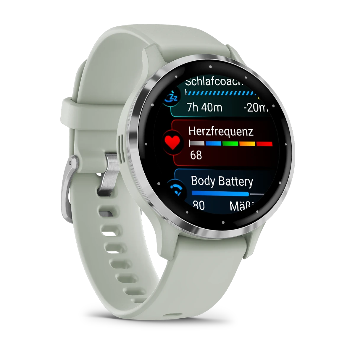 Garmin Venu 3S Silver S. Steel Bezel w. Sage Gray Case 010-02785-01 Розумний годинник, фото 1