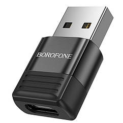 DR Адаптер перехідник Borofone BV18 Type-C to USB 2.0 чорний