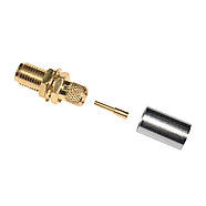 Роз'єм SMA Female обтискний на кабель RG-59 РК-75-3 SYV-50-4 LMR-240 KSR-240 під обтиск Crimp крімпер, фото 3