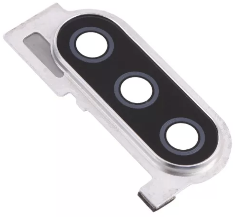 Скло камери для Sony Xperia 10 III XQ-BT52, з рамкою сріблястого кольору, White, фото 1