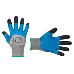 Рукавичка трикотажна,синтетична,посилена,3/4 облив,покрита спіненим латексом INTERTOOL SP-0106    Luxprice