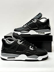 Кросівки Nike Air Jordan Retro 4 чорні (36-41)