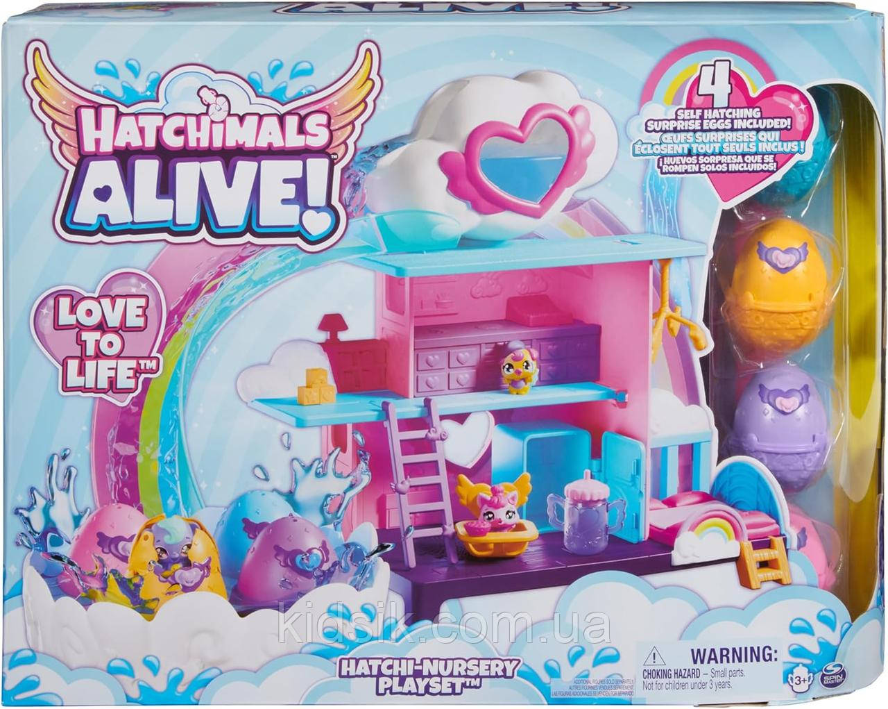 Ігровий набір Хетчималс Елайв із 4 мініфігурками Hatchimals Alive Hatchi-Nursery, фото 1