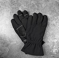 Полнопалые мужские перчатки для всу, Перчатки с тачскрином зимние черные nr