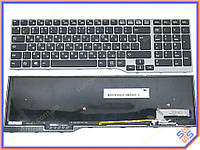 Клавиатура для Fujitsu Lifebook E753, E754, E756, E554, E556, CP629312-03 ( RU Black, Gray Frame с подсветкой