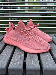 Жіночі кросівки Adidas Yeezy Boost 350 V2 (неонові рожеві)