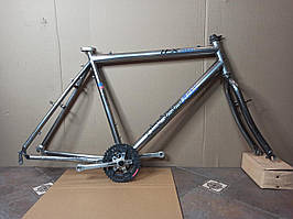 Рама для гірського велосипеда Terra Fox MTB 26", хромольова CR-Mo, розмір 21", металік, з вилкою
