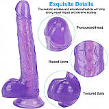 Гнучкий фаллоїмітатор Jelly Dreams з хордою, фото 6