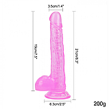 Гнучкий фаллоїмітатор Jelly Dreams з хордою, фото 8