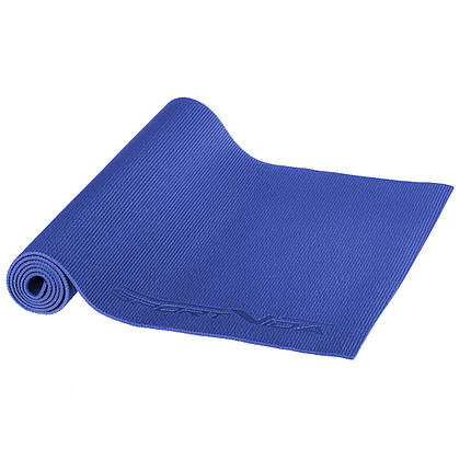 Килимок спортивний SportVida PVC 6 мм для йоги та фітнесу SV-HK0053 Blue, фото 1