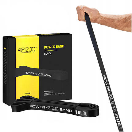 Еспандер-петля 4FIZJO Power Band 22 мм 12-17 кг резина для фітнесу і спорту Black (P-5907222931066), фото 1