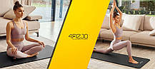 Килимок (мат) спортивний 4FIZJO NBR 180 x 60 x 1 см для йоги та фітнесу Black (P-5907222931462), фото 6