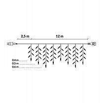 Гірлянда бахрома вулична (зовнішня) Springos 12 м 300 LED CL302 Blue, фото 5