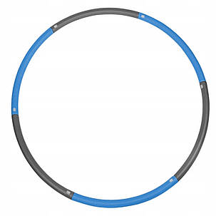 Обруч масажний Hula Hoop SportVida 90 см SV-HK0216 Grey/Blue, фото 3