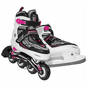 Роликові ковзани SportVida 4 в 1 SV-LG0063 Size 39-42 Black/White/Pink al Original 1118