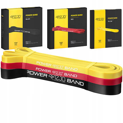 Еспандер-петля 4FIZJO Power Band 2-17 кг резина для фітнесу і спорту, набір 3 шт Mix (P-5907222931837), фото 1