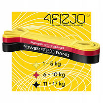 Еспандер-петля 4FIZJO Power Band 2-17 кг резина для фітнесу і спорту, набір 3 шт Mix (P-5907222931837), фото 6