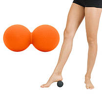 Масажний м'яч подвійний Springos Lacrosse Double Ball 6 x 12 см FA0023, фото 6