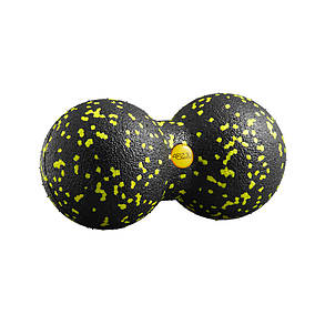 Масажний м'яч подвійний 4FIZJO EPP DuoBall 08 Black/Yellow (P-5907222931301), фото 1