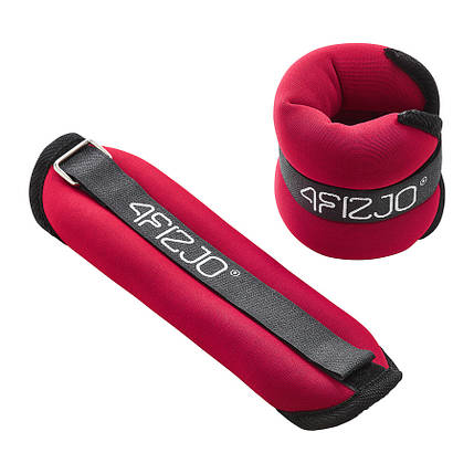 Обважнювачі-манжети для ніг та рук 4FIZJO 2 x 1 кг Black/Red (P-5907739311085), фото 1