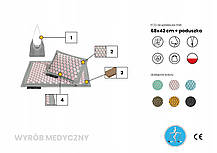 Килимок акупунктурний з подушкою 4FIZJO Eco Mat Аплікатор Кузнєцова Grey/Pink (P-5907739312174), фото 5