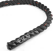 Канат тренувальний 4FIZJO Battle Rope 15 м для кросфіту Black (P-5907739312266), фото 4