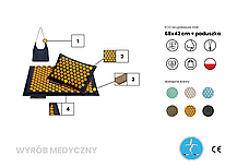 Килимок акупунктурний з подушкою 4FIZJO Eco Mat Аплікатор Кузнєцова Wine Red/Gold (P-5907739312907), фото 5