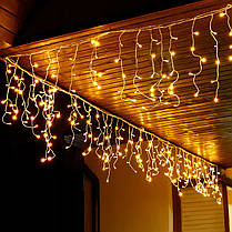 Гірлянда бахрома вулична (зовнішня) Springos 8 м 200 LED CL0201 Warm White, фото 4