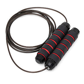 Скакалка швидкісна для кросфіту Cornix Speed Rope Classic XR-0150 Black/Red, фото 3